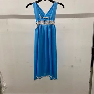 Blue Silk Dress